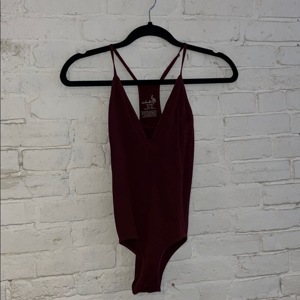 FREE PEOPLE MAROON BODY SUIT